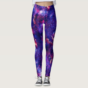 Warp Speed Nebel Galaxien Muster Leggings