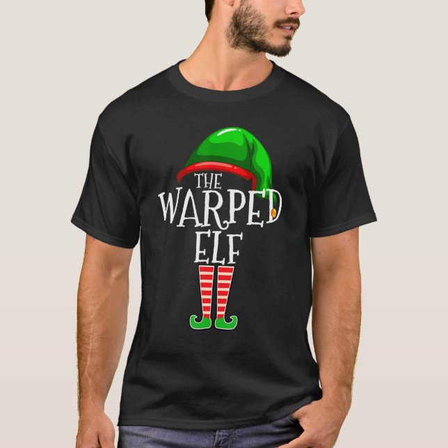 Warped Elf   Family Matching Group Christmas   Squ T-Shirt (Vorderseite)