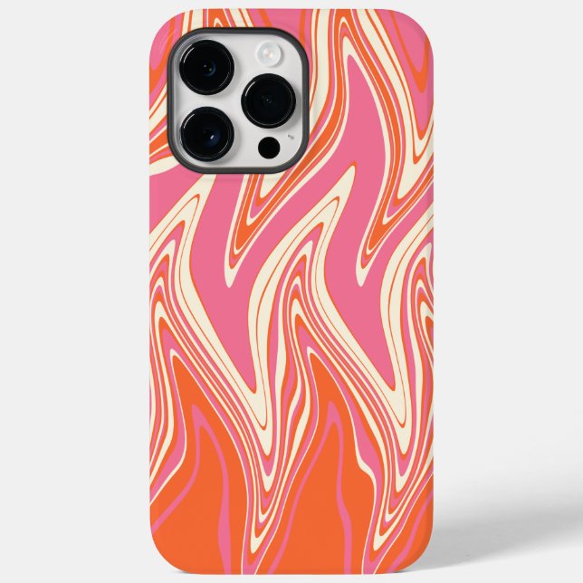 Warpfarben - Rosa, Orange und Creme Case-Mate iPhone Hülle (Rückseite)