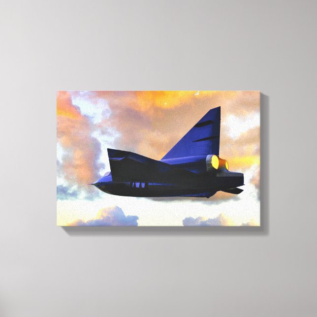 WARPLANE DARSTELLUNG ÜBER Convair F2Y Sea Dart Leinwanddruck (Vorderseite)