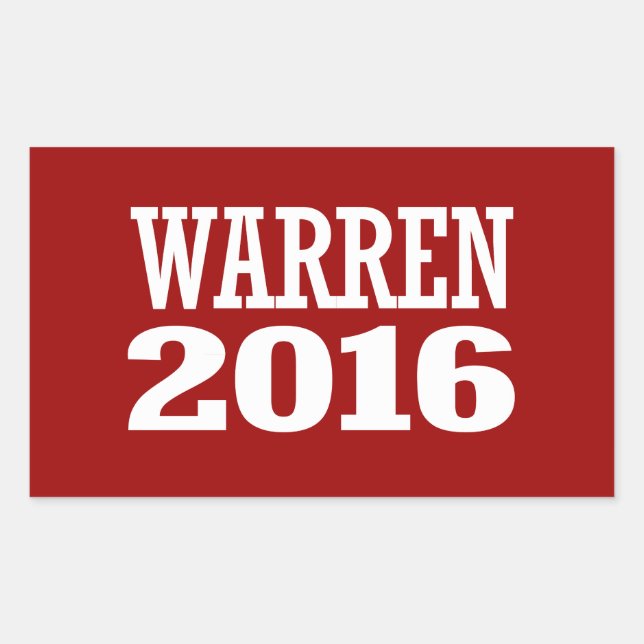 WARREN 2016 RECHTECKIGER AUFKLEBER (Vorderseite)