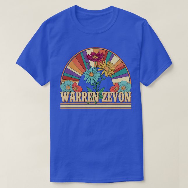 Warren Blume Name Zevon Personalisiert Gifts Retro T-Shirt (Design vorne)