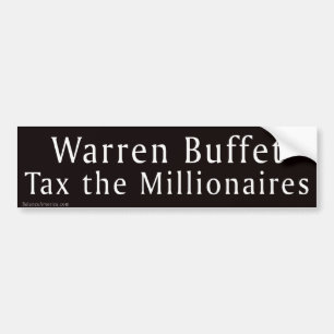 Warren Buffet Tax Millionaires Autoaufkleber
