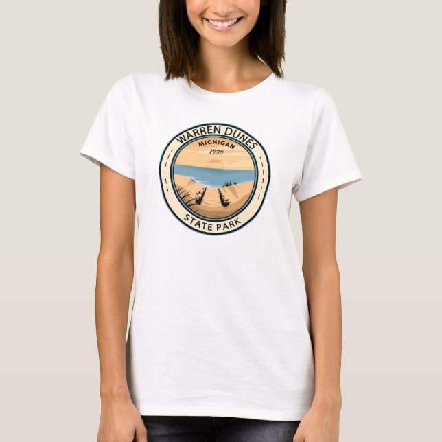 Warren Dunes Staat Park Michigan Vintag T-Shirt (Vorderseite)