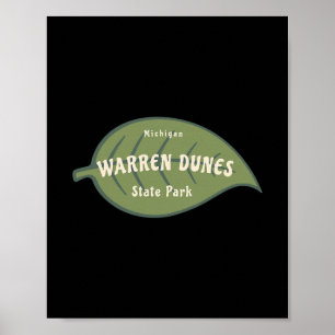 Warren Dunes State Park Michigan Herbstlaub Urlaub Poster