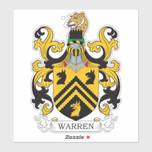 Warren Familienwappen Aufkleber