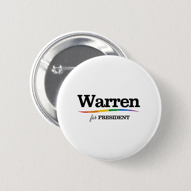 Warren für Präsident Button (Vorne & Hinten)