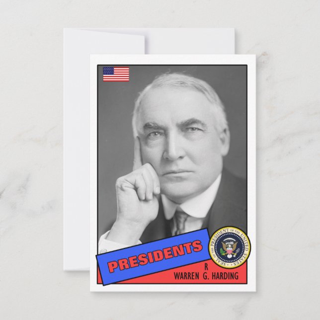 Warren G. Harding Baseball Card (Vorderseite)