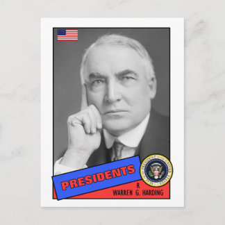Warren G. Harding Baseball Card Postkarte