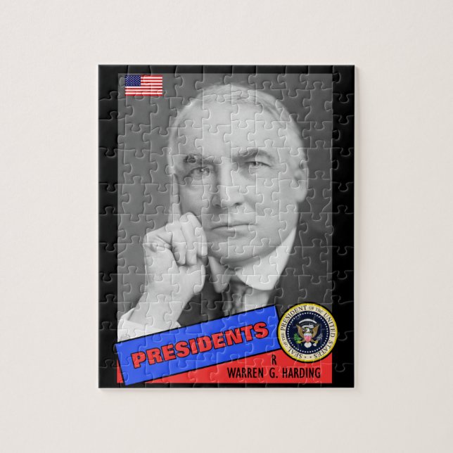 Warren G. Harding Baseball Card Puzzle (Vertikal)