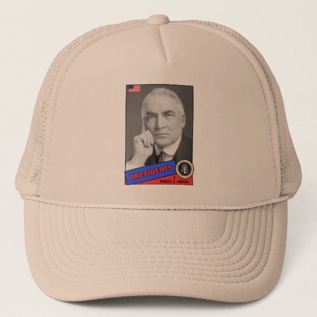 Warren G. Harding Baseball Card Truckerkappe (Vorderseite)