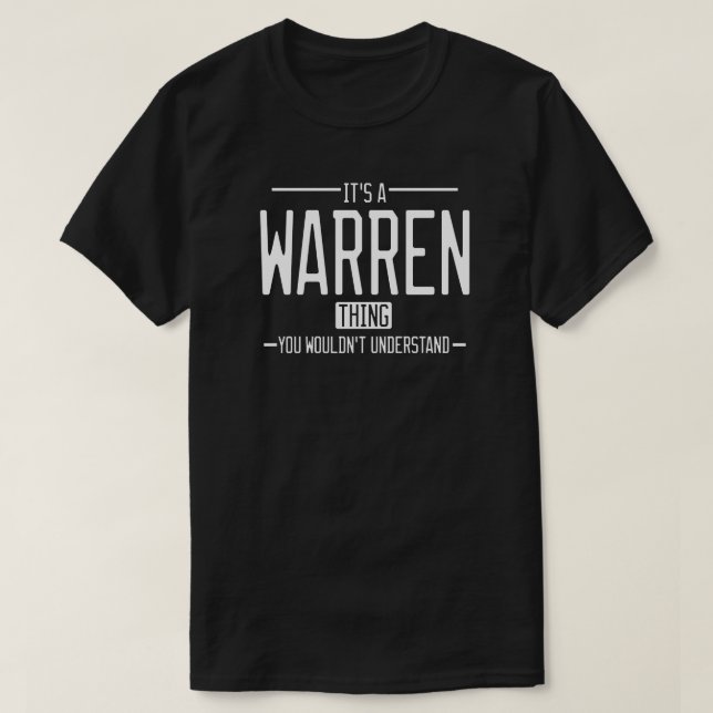 Warren lustige Nachname T-Shirt (Design vorne)