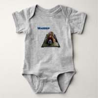 Warren Name mit Cavalier Hund, Baby-Body