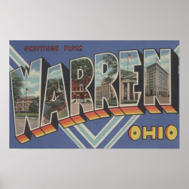 Warren, OhioLarge Letter ScenesWarren, OH Poster (Vorne)