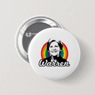 Warren Regenbogenstolz Button