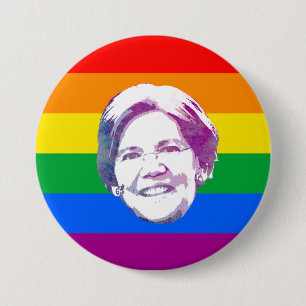 Warren Regenbogenstreifen Button
