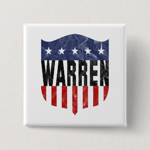 WARREN US Flagge Button