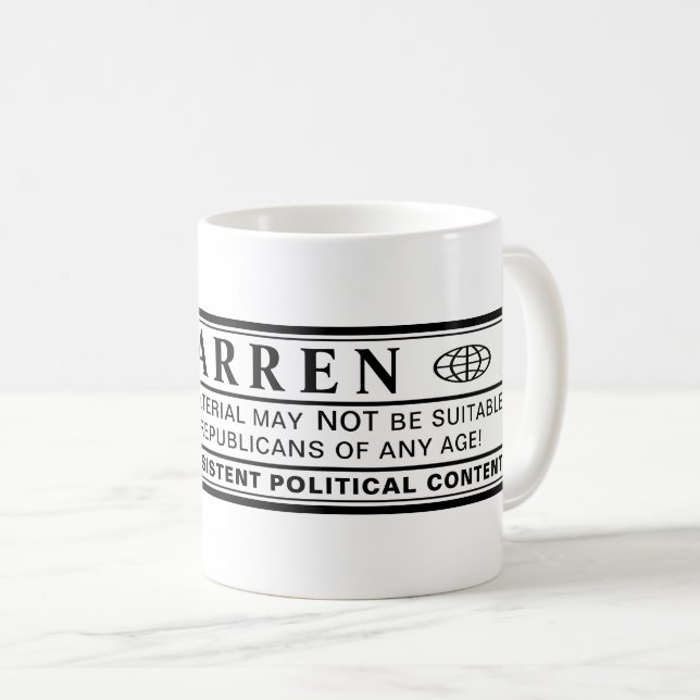 Warren-Warnschild Kaffeetasse (VorderseiteRechts)