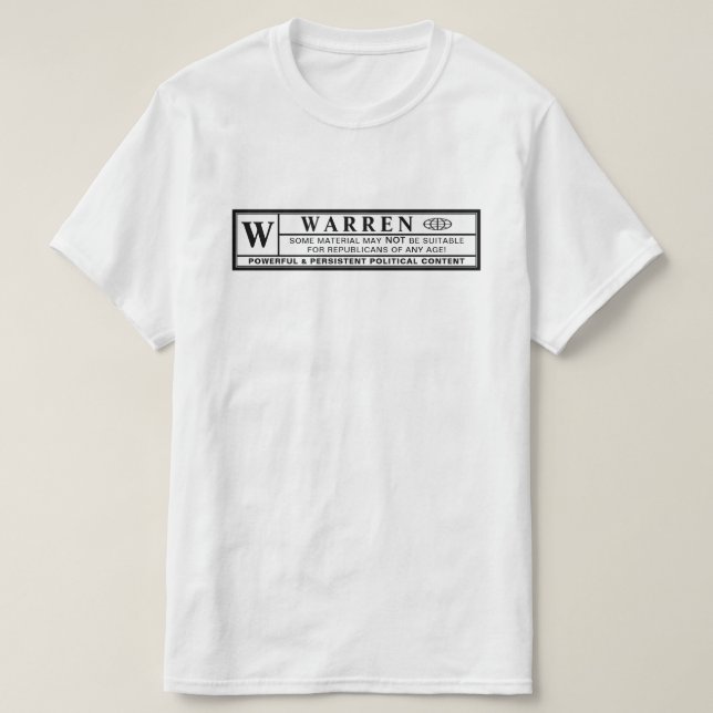Warren Warnschild T-Shirt (Design vorne)