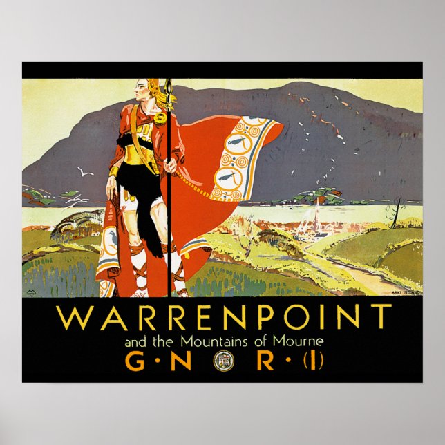 Warrenpint und die Berge von Mourne Poster (Vorne)