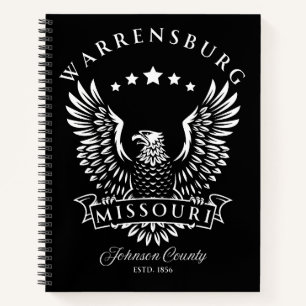 Warrensburg Johnson County Missouri Vintage Adler Notizbuch