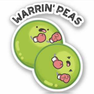 Warrin Peace Funny Pea Pun Aufkleber