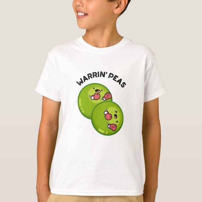 Warrin Peace Funny Pea Pun T-Shirt (Vorderseite)