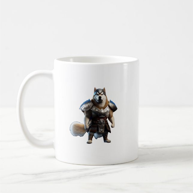 Warrior Alaskan Malamute Dog, Militär Alaskan Dog Kaffeetasse (Links)