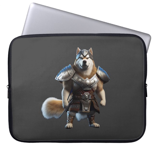 Warrior Alaskan Malamute Dog, Militär Alaskan Dog Laptopschutzhülle (Vorderseite)