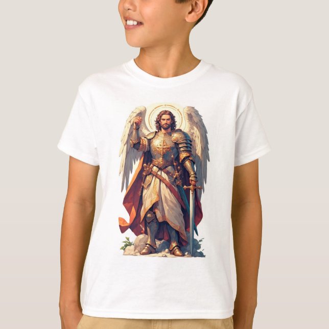 Warrior Archangel Michael Kid's Tee Shirt (Vorderseite)