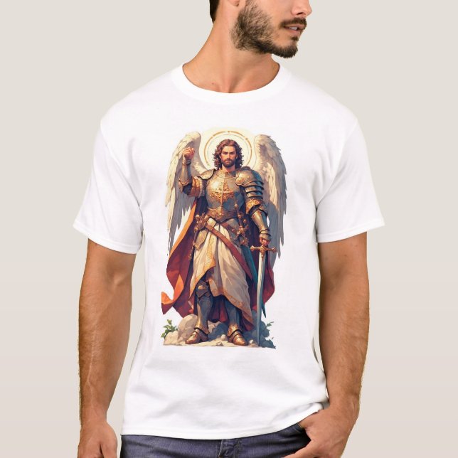 Warrior Archangel Michael Men's Tee Shirt (Vorderseite)