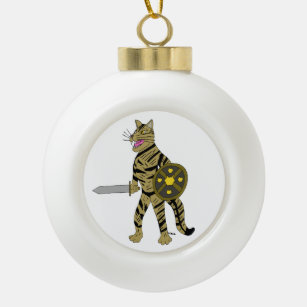 Warrior Cat Keramik Kugel-Ornament