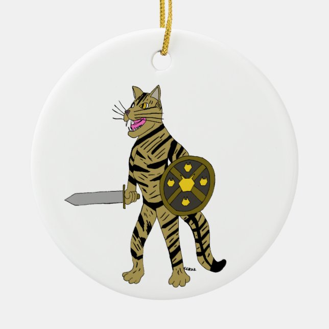 Warrior Cat Keramik Ornament (Vorne)