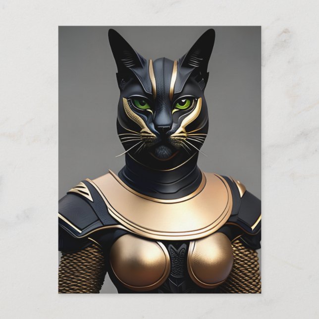 Warrior Cat Person Postcard Postkarte (Vorderseite)