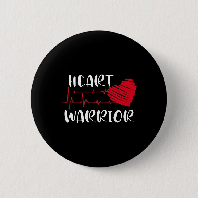 Warrior Chd Awareness Present Congenital Heart Dis Button (Vorderseite)