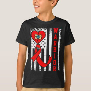 Warrior Chd Herzerkrankungen Bewusstsein Red Ribbo T-Shirt