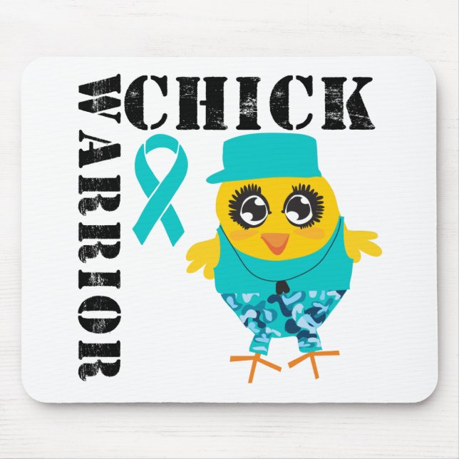 Warrior Chick Ovarian Cancer Mousepad (Vorne)