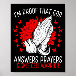 Warrior Christlich Faith God Sickle Cell Awareness Poster