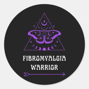 Warrior Chronic Illness Awareness Lila Boho Runder Aufkleber