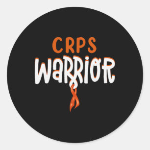 Warrior CRPS Awareness Month Orange Ribbon Runder Aufkleber