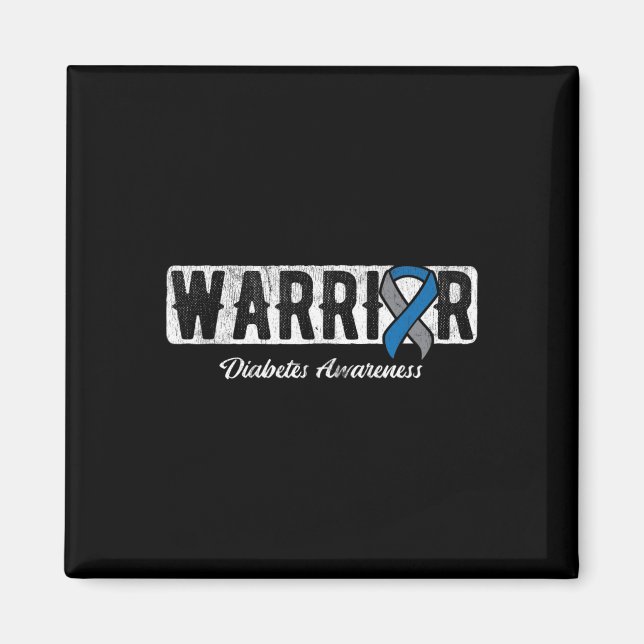 Warrior Diabetes Bewusstsein Magnet (Vorne)