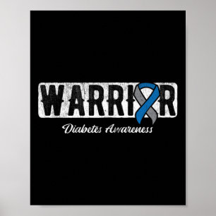 Warrior Diabetes Bewusstsein Poster