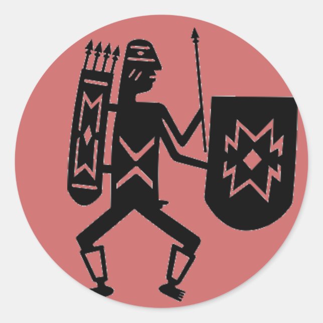 Warrior dot runder aufkleber (Vorderseite)