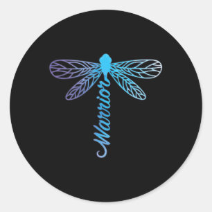 Warrior Dragonfly Suicide Prevention Psychische Ge Runder Aufkleber