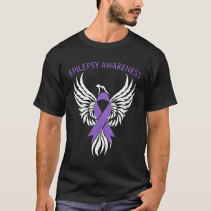 Warrior Epilepsy Awareness Monatsgeschenk Lila Rib T-Shirt