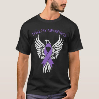 Warrior Epilepsy Awareness Monatsgeschenk Lila Rib T-Shirt
