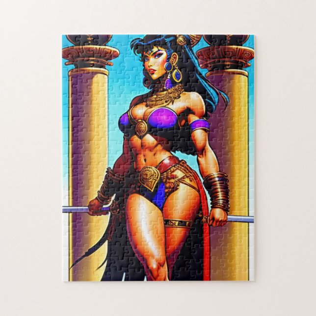 WARRIOR GIRL BODYBUILDER FANTASY JIGSAW PUZZLE (Vertikal)
