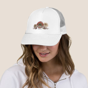 Warrior Hexe Vintage Blume Muster floralweiß Truckerkappe