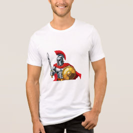 warrior holding sword and shield ready for battle Tri-Blend shirt