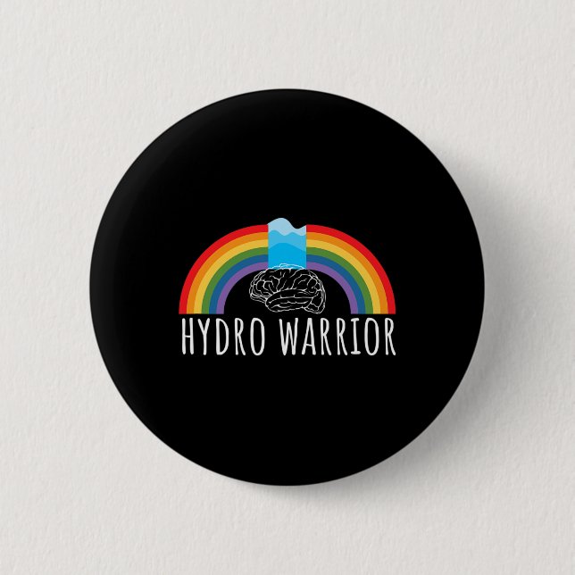 Warrior Hydrocephalus Awareness Brain Shunt Surviv Button (Vorderseite)